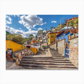 Colorful Houses In Chile Canvas Print