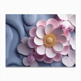 3D Paper Flowers 1 Canvas Print