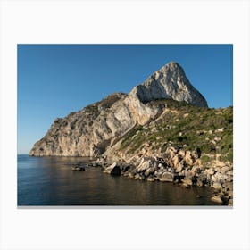 Cliffs, sea and the Peñón de Ifach in Calpe Canvas Print