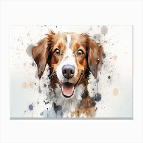 Watercolor Dog Painting 1 Canvas Print