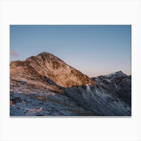 Scottish Mountains At Sunset Canvas Print