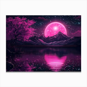 Pink Moon 2 Canvas Print