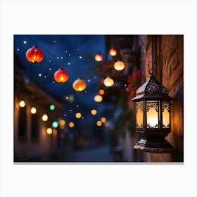 Ramadan Islamic Lanterns at night 2 Canvas Print