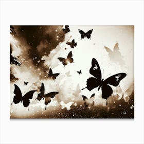 Butterflies In The Sky 22 Canvas Print