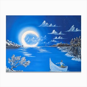 Moon prayer Canvas Print
