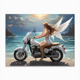 White Winged Angel Canvas Print