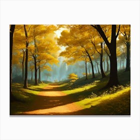 Path In The Woods 10 Canvas Print