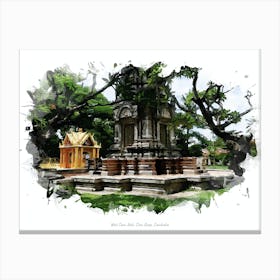 Wat Dam Nak, Siem Reap, Cambodia Canvas Print