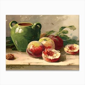 Jug Of Pomegranate Canvas Print