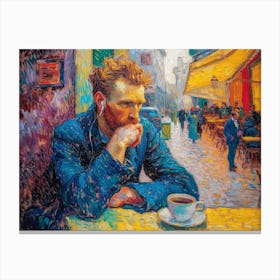 Cafe Conversations with Vincent: Van Gogh's Digital Espresso 3 Canvas Print