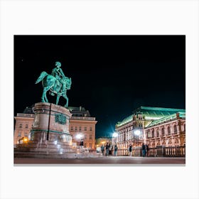 Vienna State Opera at Night Canvas Print