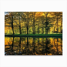 Serene Autumn Reflections 21 Canvas Print