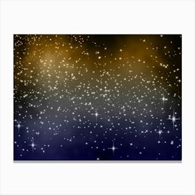 Blue, Brown, Silver Shining Star Background Canvas Print