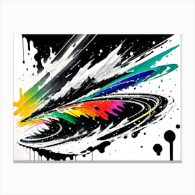 Rainbow Splatter Canvas Print