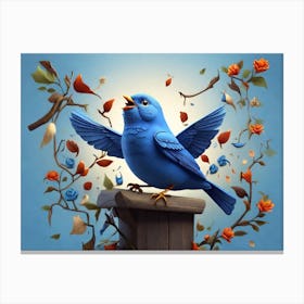 Blue Bird Canvas Print