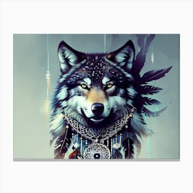 Wolf Painting 20 Canvas Print