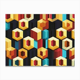 Abstract Colorful Geometric Pattern 1 Canvas Print