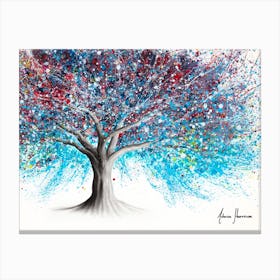 Night Lights Tree Canvas Print