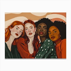 Four Women With Red Hair Canvas Print