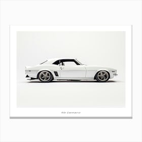 Toy Car 69 Camaro White Poster Canvas Print
