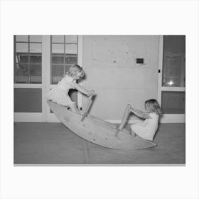 Children Playing At The Wpa (Work Projects Administration) Nursery School, Casa Grande Valley Farms, Pinal Canvas Print