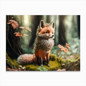 Fox In The Forest 3 Canvas Print