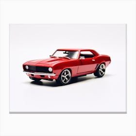 Toy Car 69 Camaro Red Canvas Print