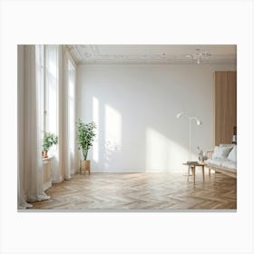 Room With Wooden Floors Canvas Print