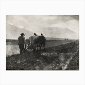 Ploughing (1904) Photographed, Alfred Stieglitz Canvas Print