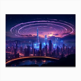 Mesmerizing futuristic cityscape Canvas Print