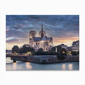 Notre Dame Sunset Canvas Print