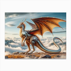 Majestic Dragaroo Dragon Kangaroo Canvas Print