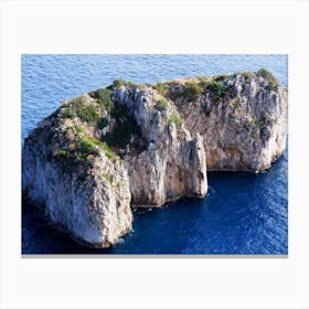 Scoglio Del Monacone Capri Sea Rocks Italy Italia Italian photo photography art travel Canvas Print