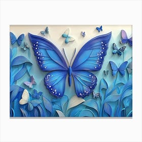 Blue Butterfly 1 Canvas Print