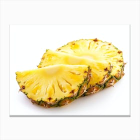 Pineapple Slices Isolated On White 3 Canvas Print
