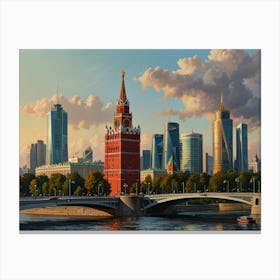 Moscow Skyline 1 Canvas Print