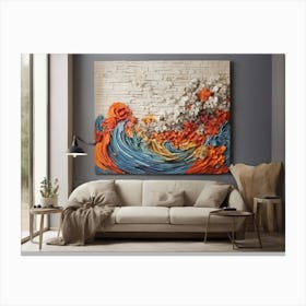 Abstract Wave Painting Canvas Print