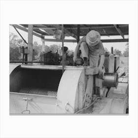 Detail Of Drilling Machinery, Seminole Oil Field, Oklahoma By Russell Lee Canvas Print