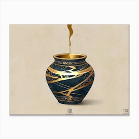 Gold Vase Canvas Print