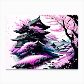 Sakura Blossom Painting 6 Canvas Print