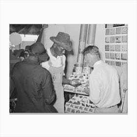 Selecting Seeds In Hardware Store, San Augustine, Texas By Russell Lee Canvas Print