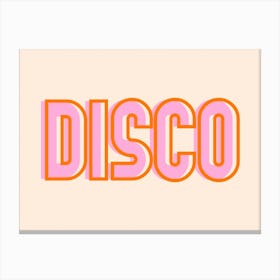 Disco Pink and Orange Canvas Print