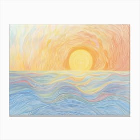 Sunrise Over The Ocean 6 Canvas Print