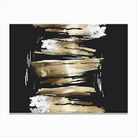 Gold Brushstrokes 1 Canvas Print