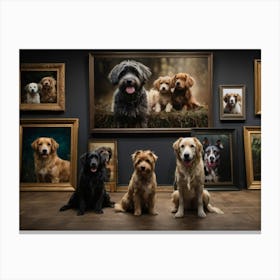 Portrait Of Dogs Canvas Print