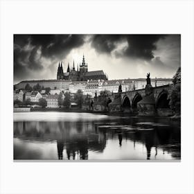 Black And White Prague Canvas Print