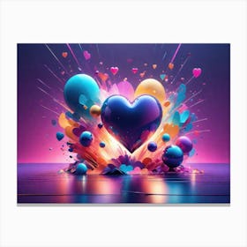 Colorful Heart Creative 5 Canvas Print