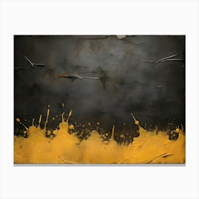Yellow Grunge Texture 6 Canvas Print