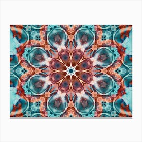 Abstraction Blue Mandala 2 Canvas Print