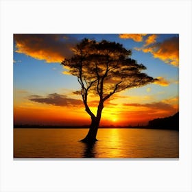 Sunset Tree 1 Canvas Print